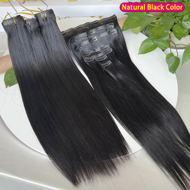 7 szt. Niewidoczne, bezszwowe  – Seamless Clip In Hair Extensions Human Hair recenzja i cena