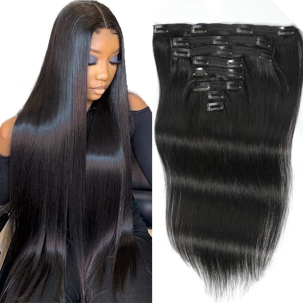 Doczepiane, proste pasemka do  – Seamless Clip In Hair Extensions Human Hair recenzja i cena