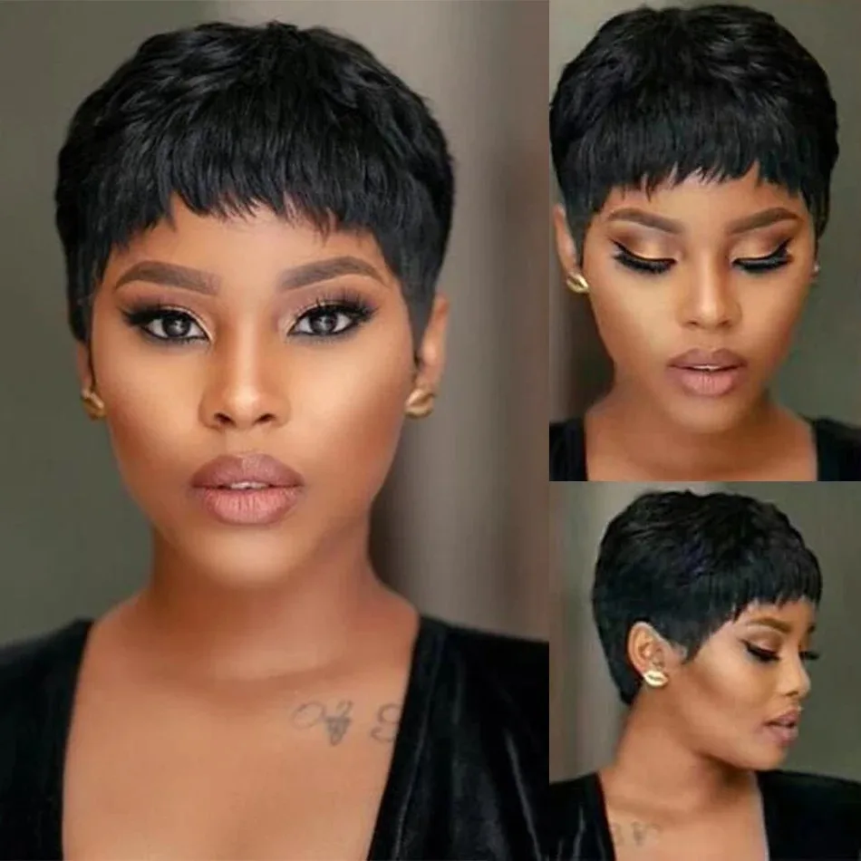 Krótkie peruki z ludzkich włos – Short Pixie Cut Wig Human Hair Cheap recenzja i cena