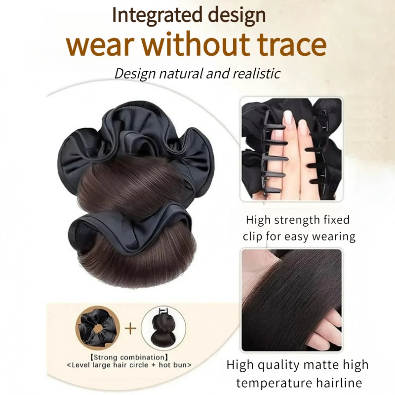 Nowy syntetyczny kok z satyny  – Claw Clip Messy Bun Hair Piece recenzja i cena