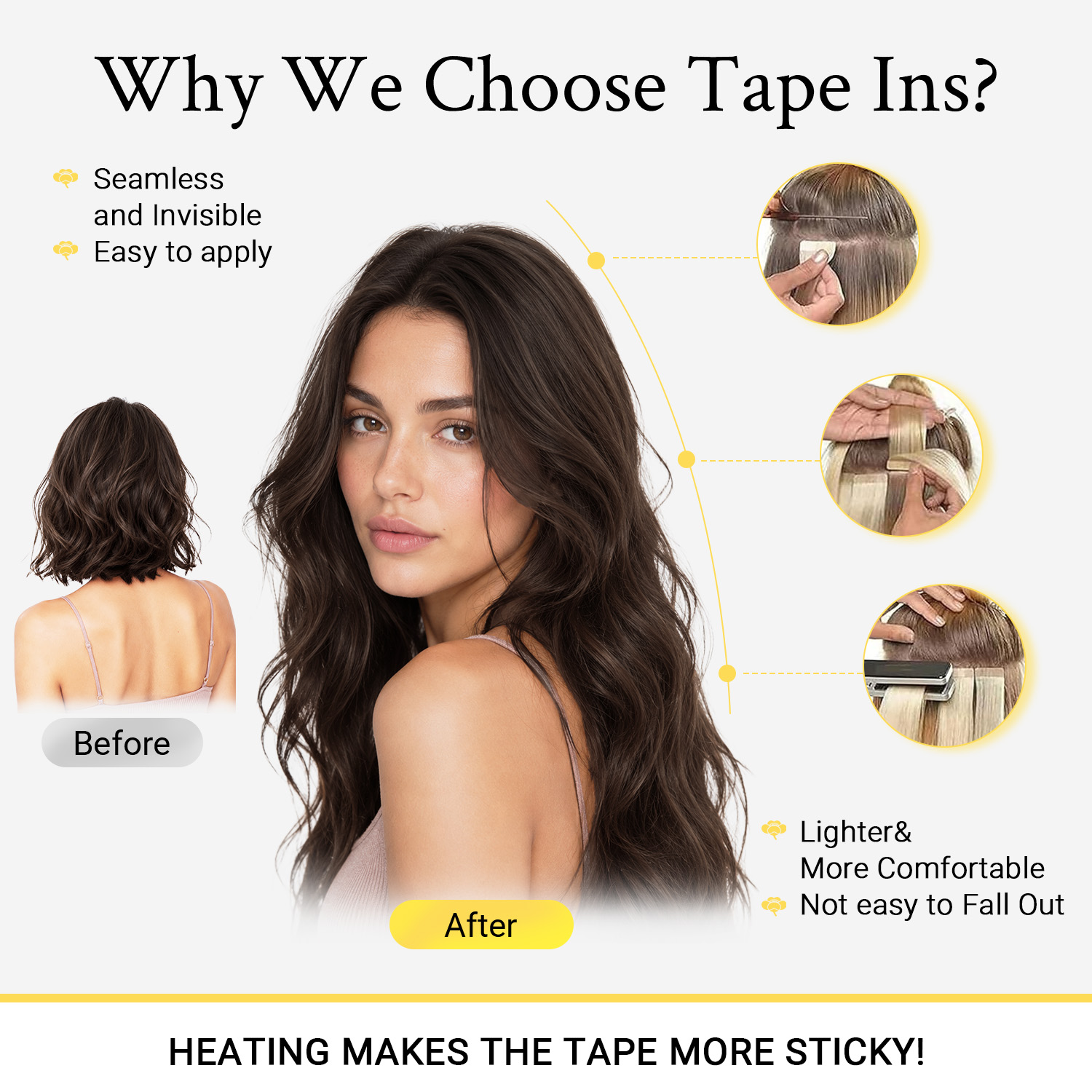 Sunmofavo – niewidoczne pasemk – Invisible Tape In Extensions Real Hair recenzja i cena